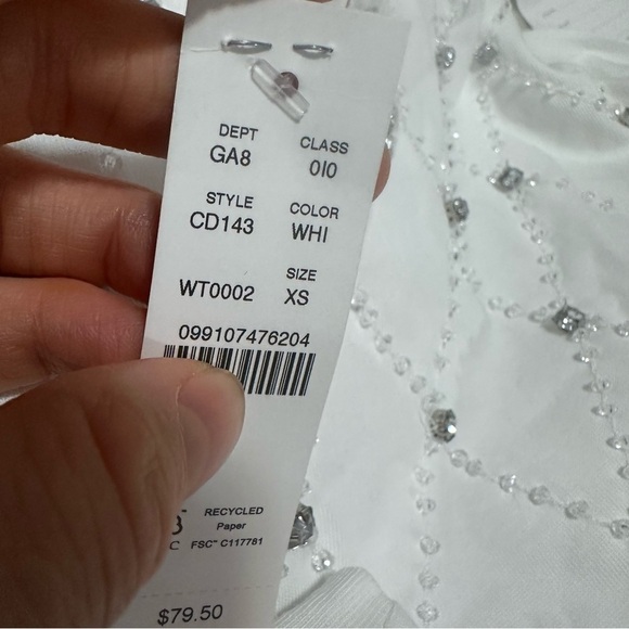 J crew Relaxed lattice-embellished cropped T-shirt - Picture 2 of 3